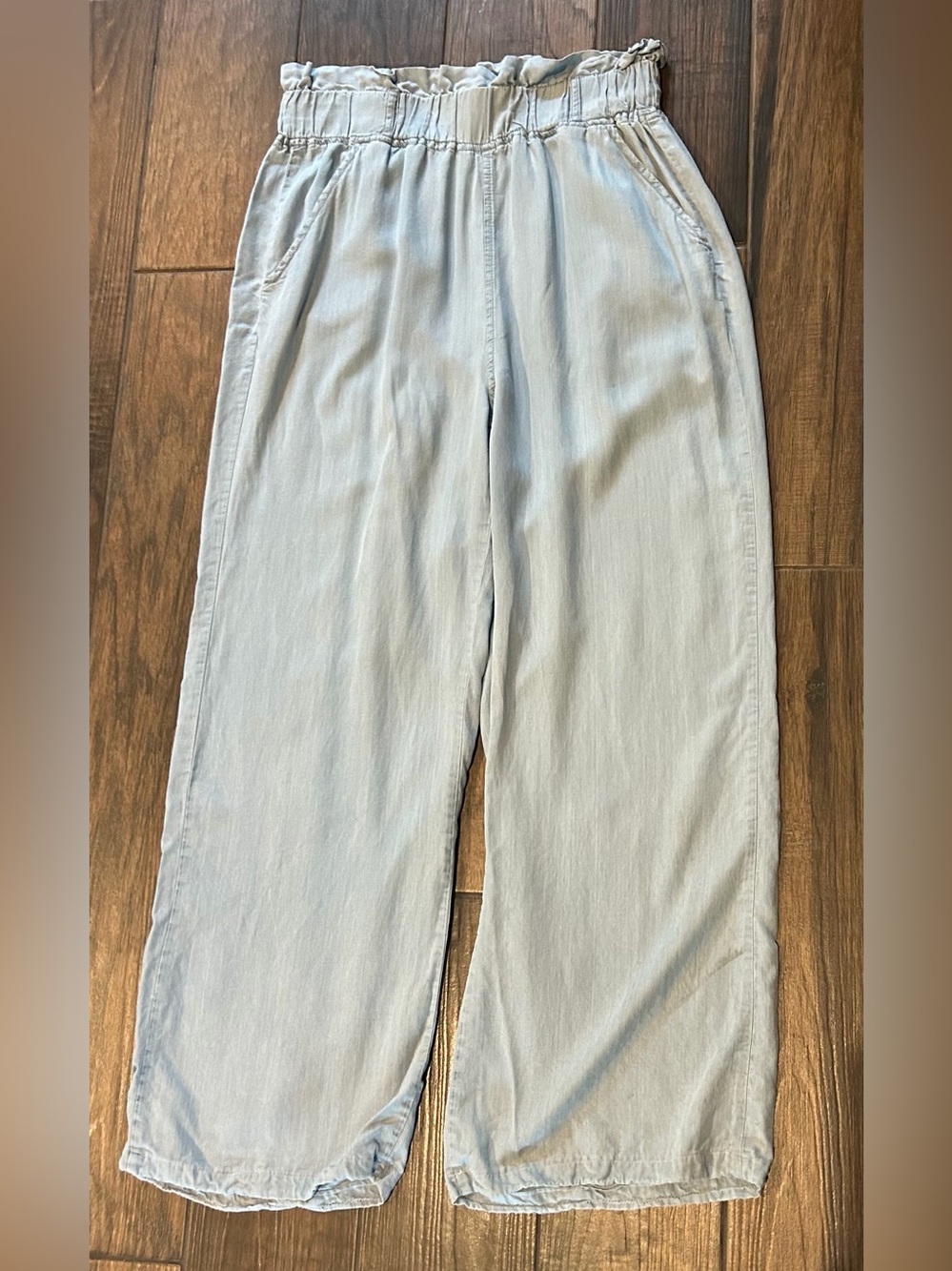 Thread & Supply Chambray Paper Bag Waist Pants Sz L